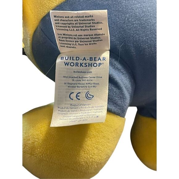 Build A Bear Multicolor Minion Bob Despicable Me Plush Stuffed Toy - Picture 4 of 9